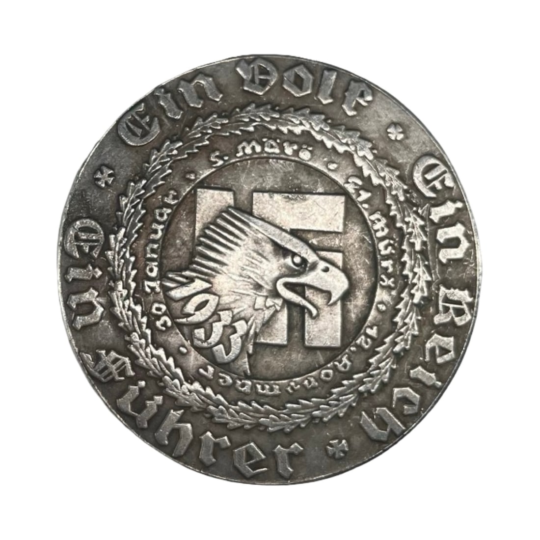 WWII German Third Reich Coin: WWII German Third Reich Nazi coin. The ruler in the picture is in cm. Worldwide shipping: $25. IMPORTANT NOTES We provide domestic US bank account for payments from the US; domestic UK bank account fo