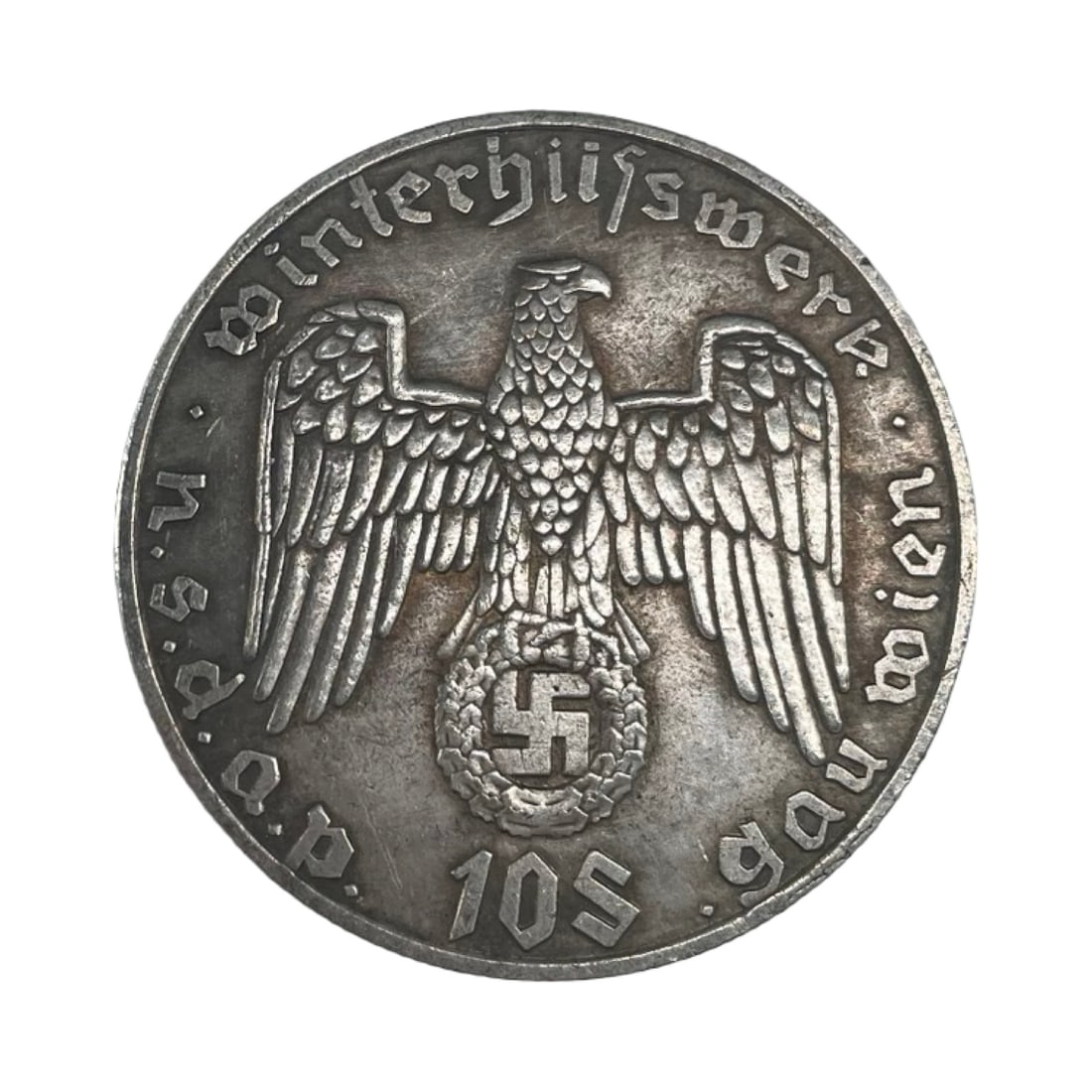 WWII German Third Reich Coin: WWII German Third Reich Nazi coin. The ruler in the picture is in cm. Worldwide shipping: $25. IMPORTANT NOTES We provide domestic US bank account for payments from the US; domestic UK bank account fo