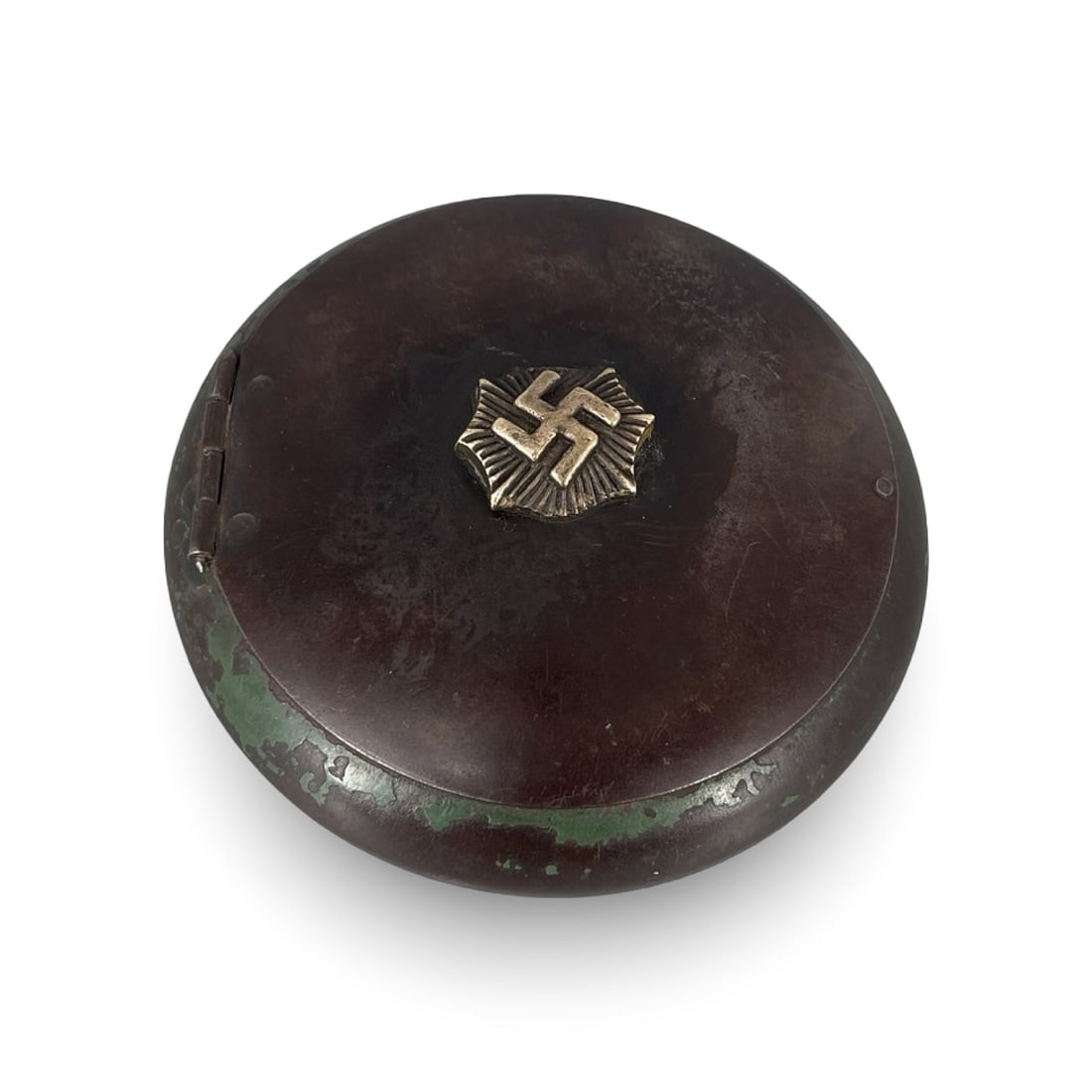 WWII Third Reich Pill Box: WWII World War II Third Reich nazi Germany pill box. Sold as found. The ruler in the pictures is in cm. We ship to the United States PROBLEM-FREE. All the packages will be shipped as DDP (Delivered Du