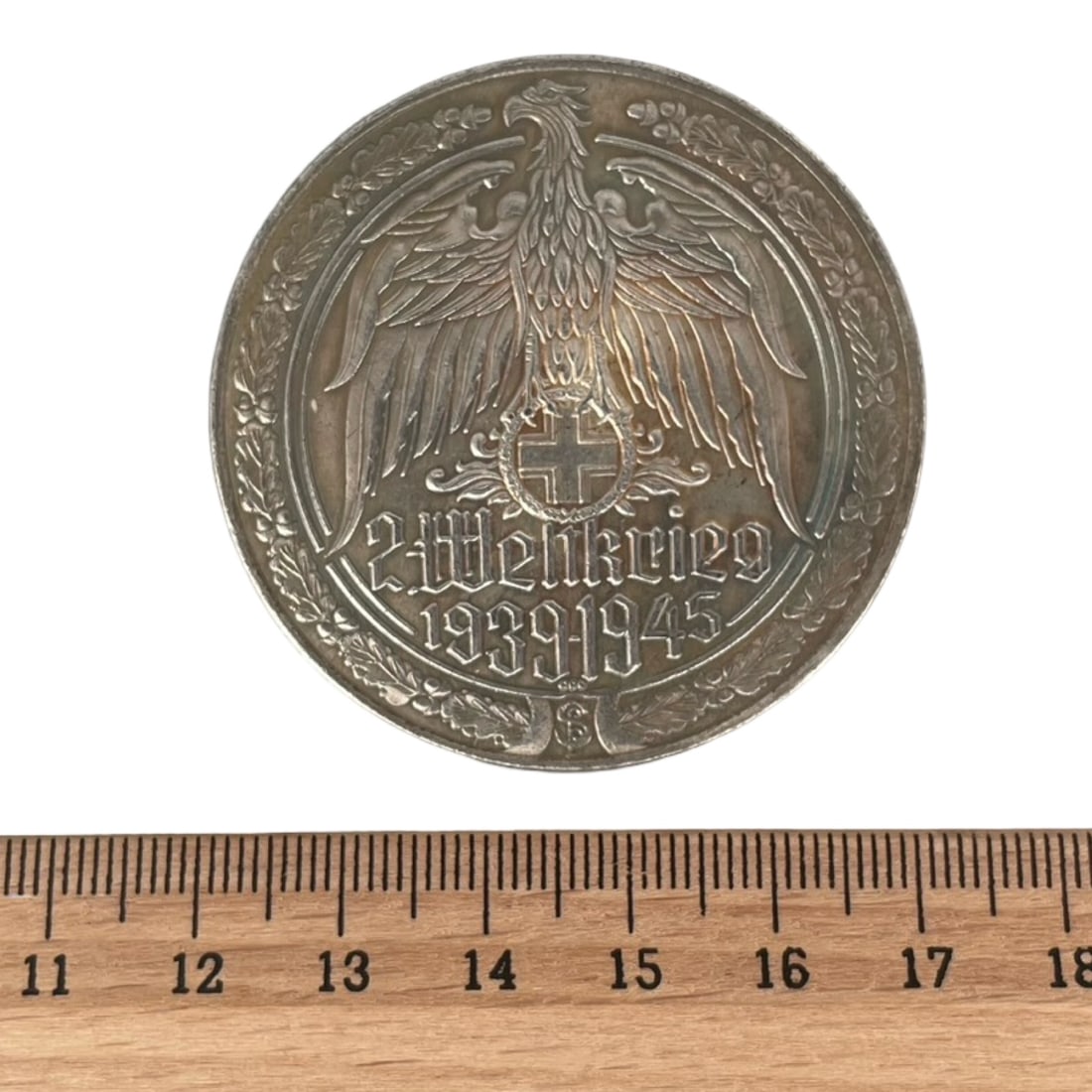 WWII Third Reich Coin: WWII World War II Third Reich nazi Germany coin. Sold as found. The ruler in the pictures is in cm. We ship to the United States PROBLEM-FREE. All the packages will be shipped as DDP (Delivered Duty P