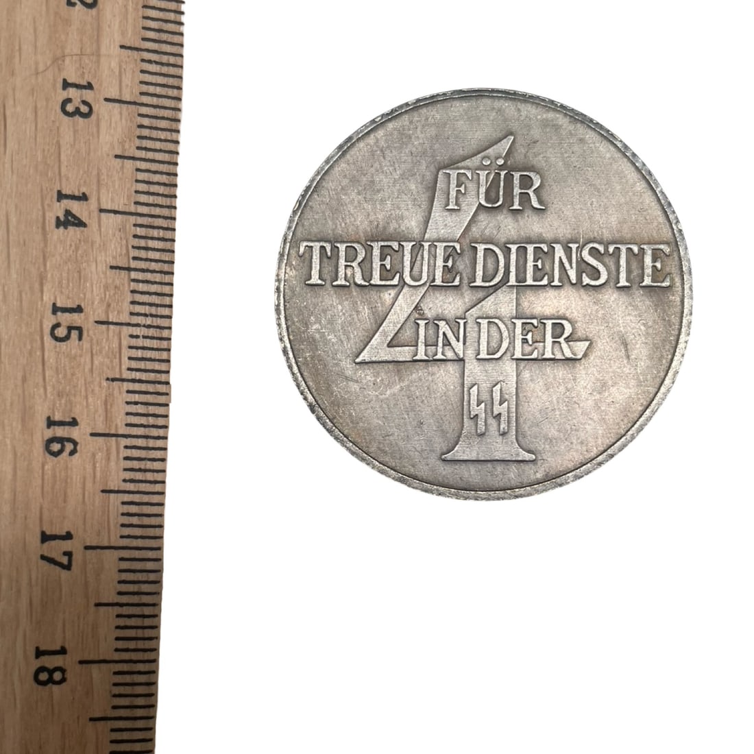WWII Third Reich Coin: WWII World War II Third Reich nazi Germany coin. Sold as found. The ruler in the pictures is in cm. We ship to the United States PROBLEM-FREE. All the packages will be shipped as DDP (Delivered Duty P