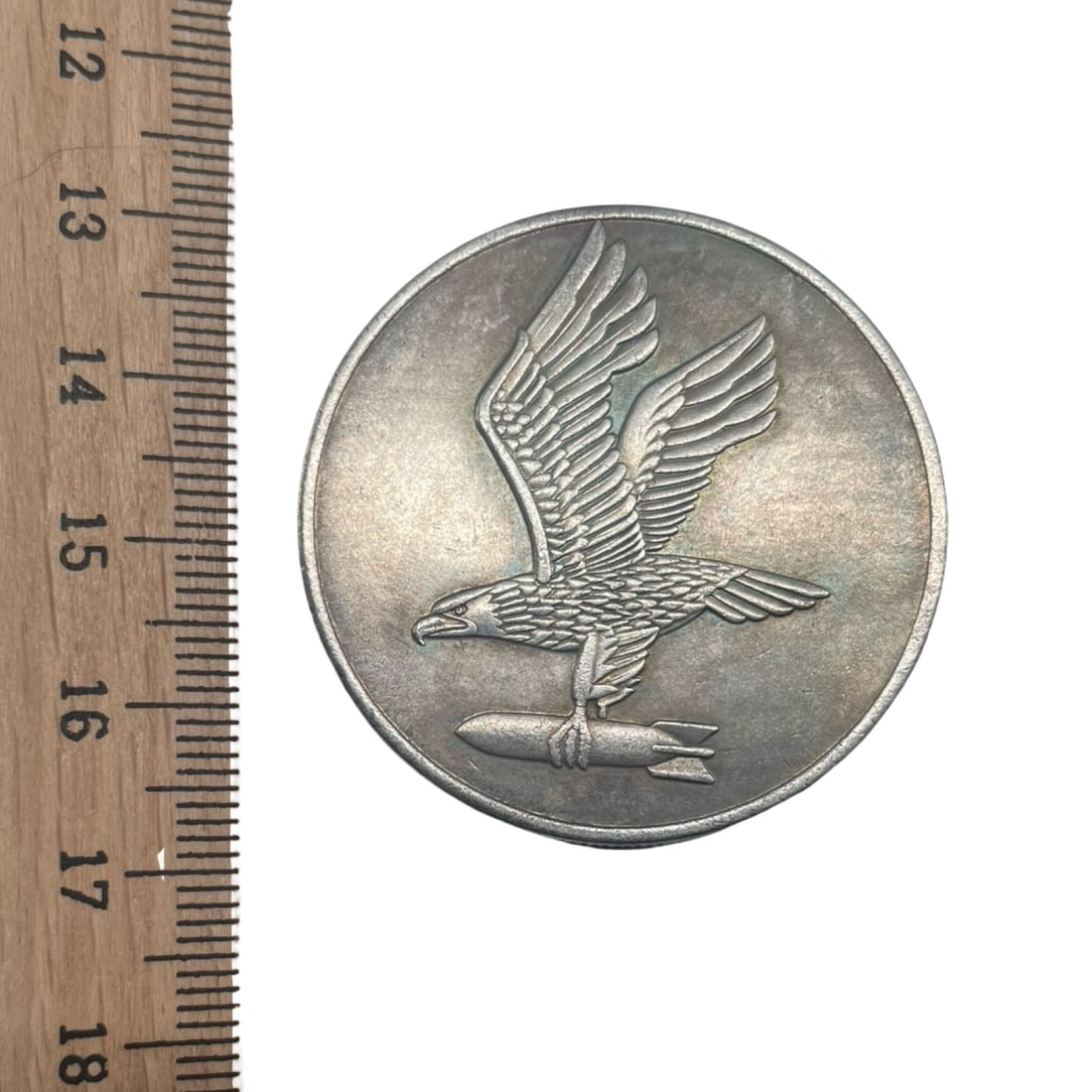 WWII Third Reich Coin: WWII World War II Third Reich nazi Germany coin. Sold as found. The ruler in the pictures is in cm. We ship to the United States PROBLEM-FREE. All the packages will be shipped as DDP (Delivered Duty P