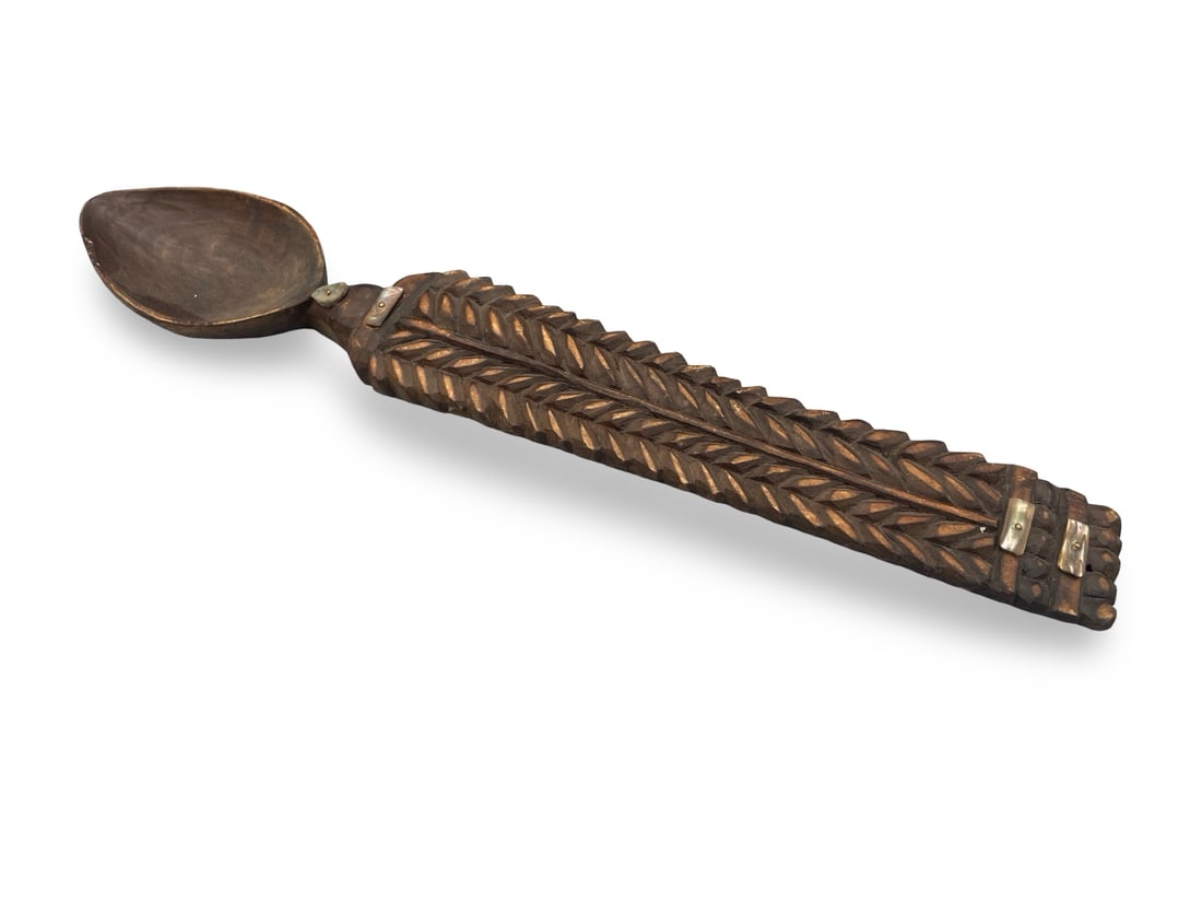 19th Century Caucasian Black sea Region Carved Wooden Spoon (1 of 5)