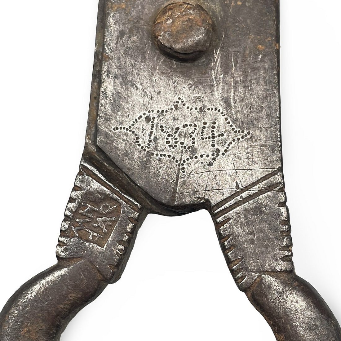 1834 Dated Greek Scissors with Maker’s Stamp - 2