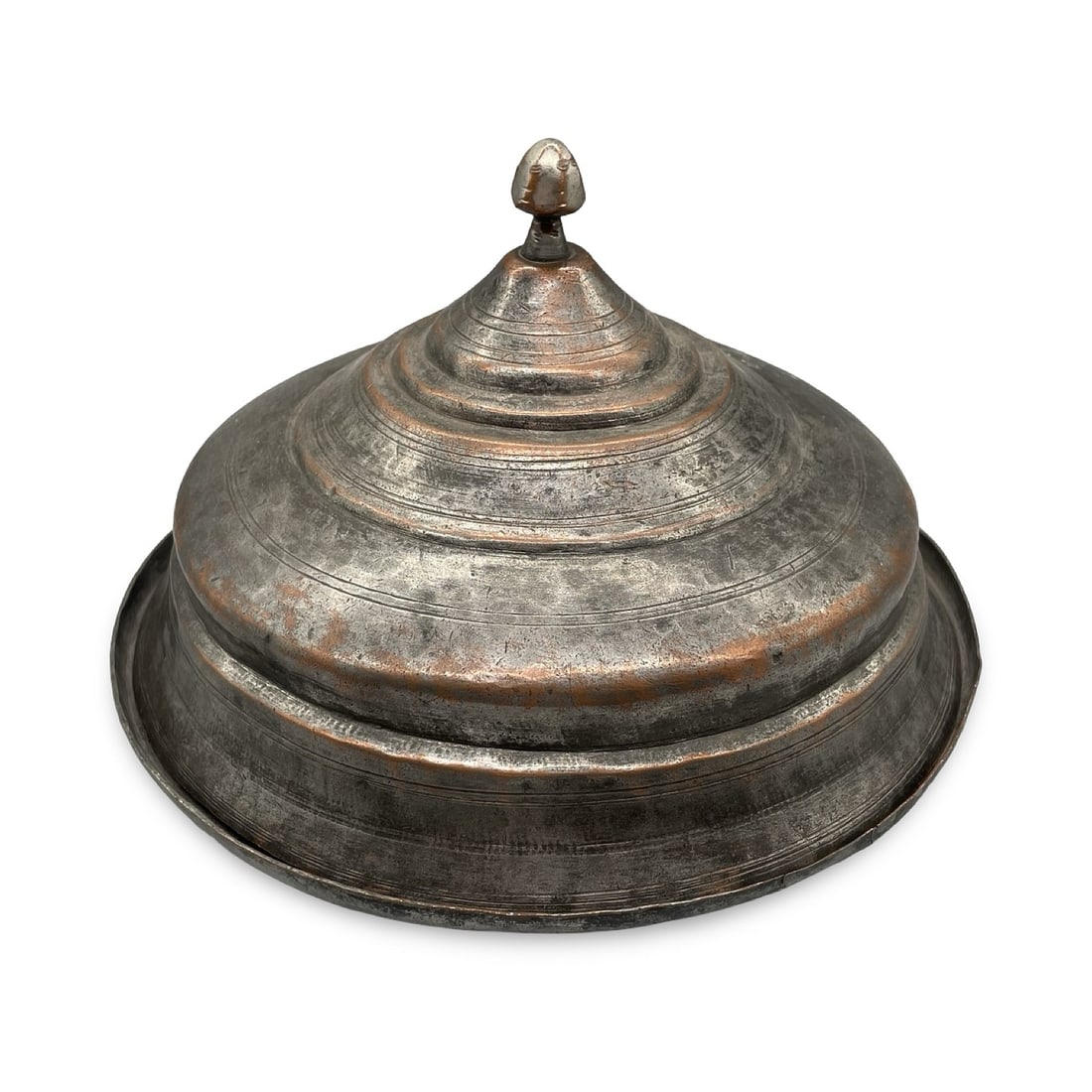 Armenian Copper Lidded Plate with Inscription (1 of 4)