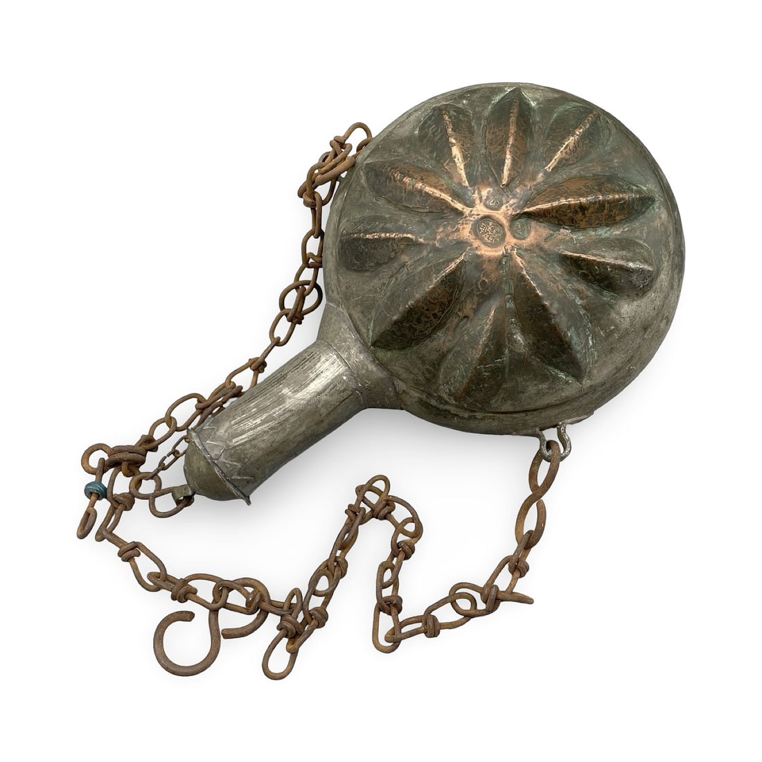 19th Century Persian Isfahan Copper Flask with Maker’s Mark: 19th century Persian Isfahan copper flask with maker’s mark We ship to the United States PROBLEM-FREE. All the packages will be shipped as DDP (Delivered Duty Paid) , so you won’t have to pay ANY