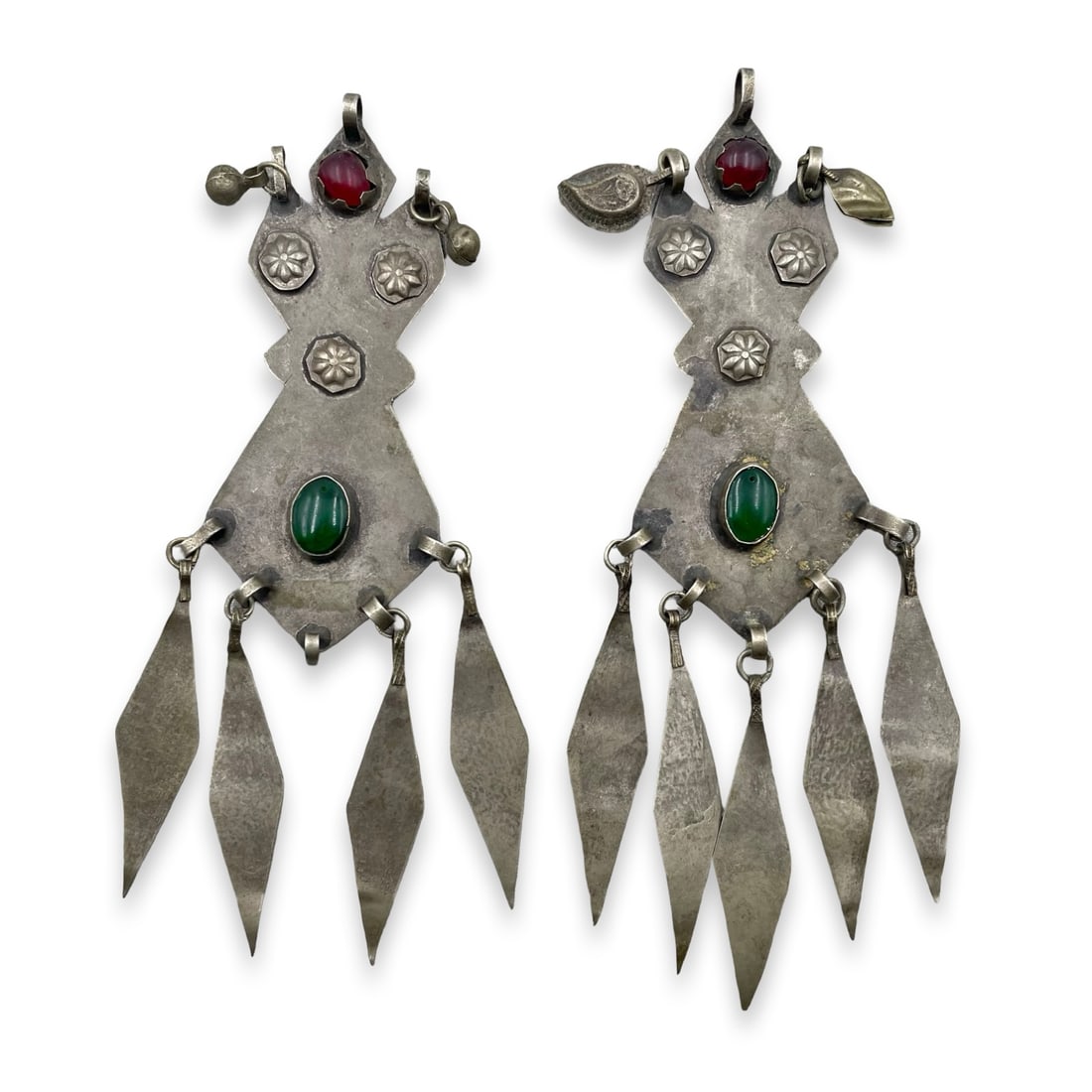 Pair Vintage Central Asian Turkmen Tekke Pectoral Pendant Ornaments (1 of 6)