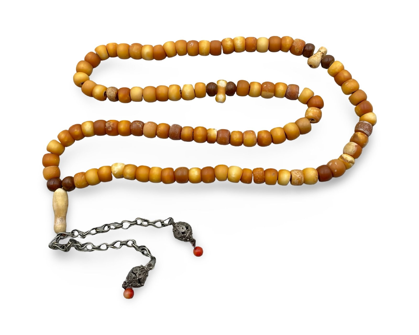 Antique Islamic Middle Eastern Baltic Amber Tesbih Misbaha Prayer Beads – 99-Bead Kahraman Amber (1 of 9)