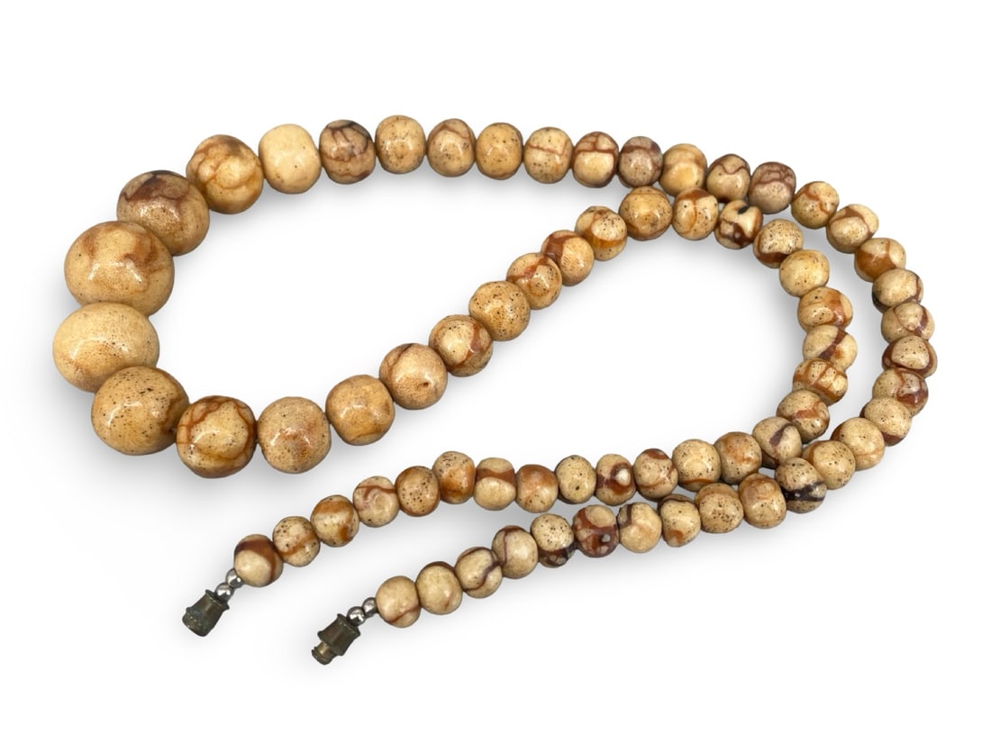 A Rare Vintage Graduated Natural Tiger Coral Strand Necklace (1 of 6)