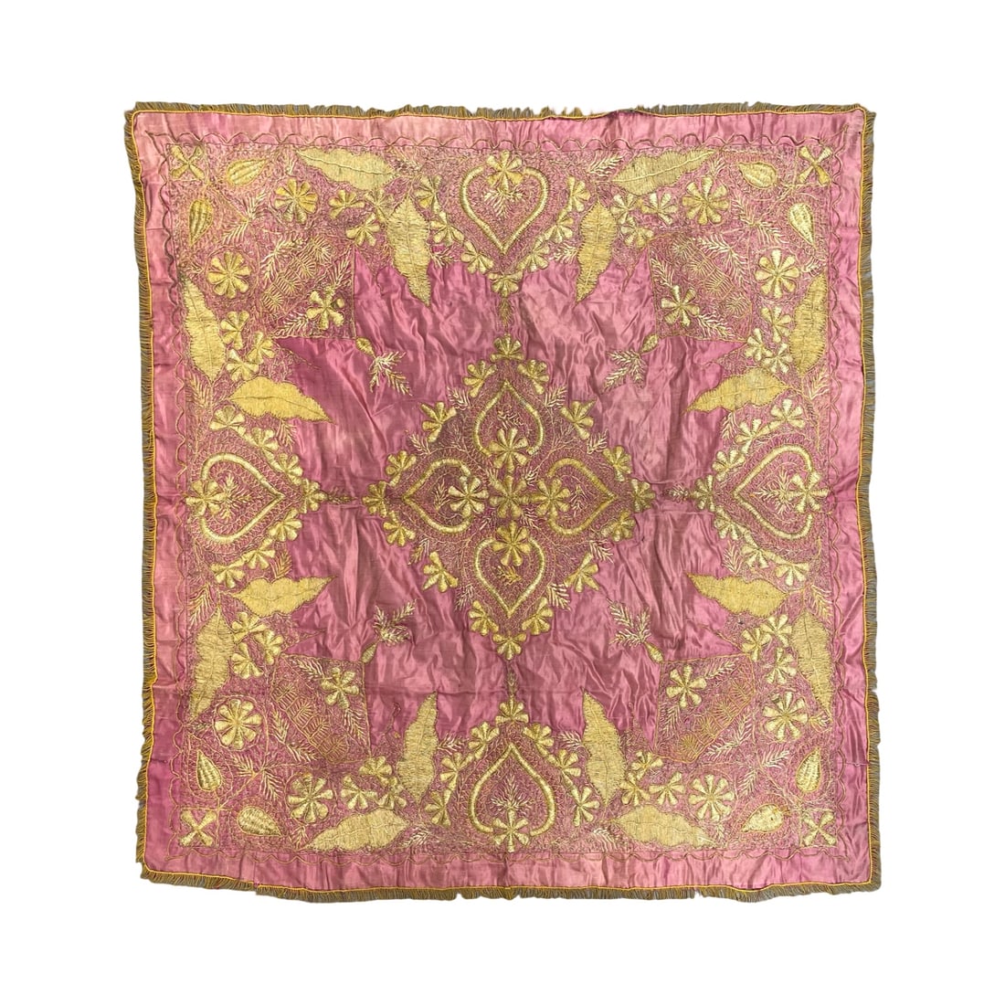 Late 19th / Early 20th Century Middle Eastern Metallic Goldwork Ceremonial Silk Wrapper (1 of 14)