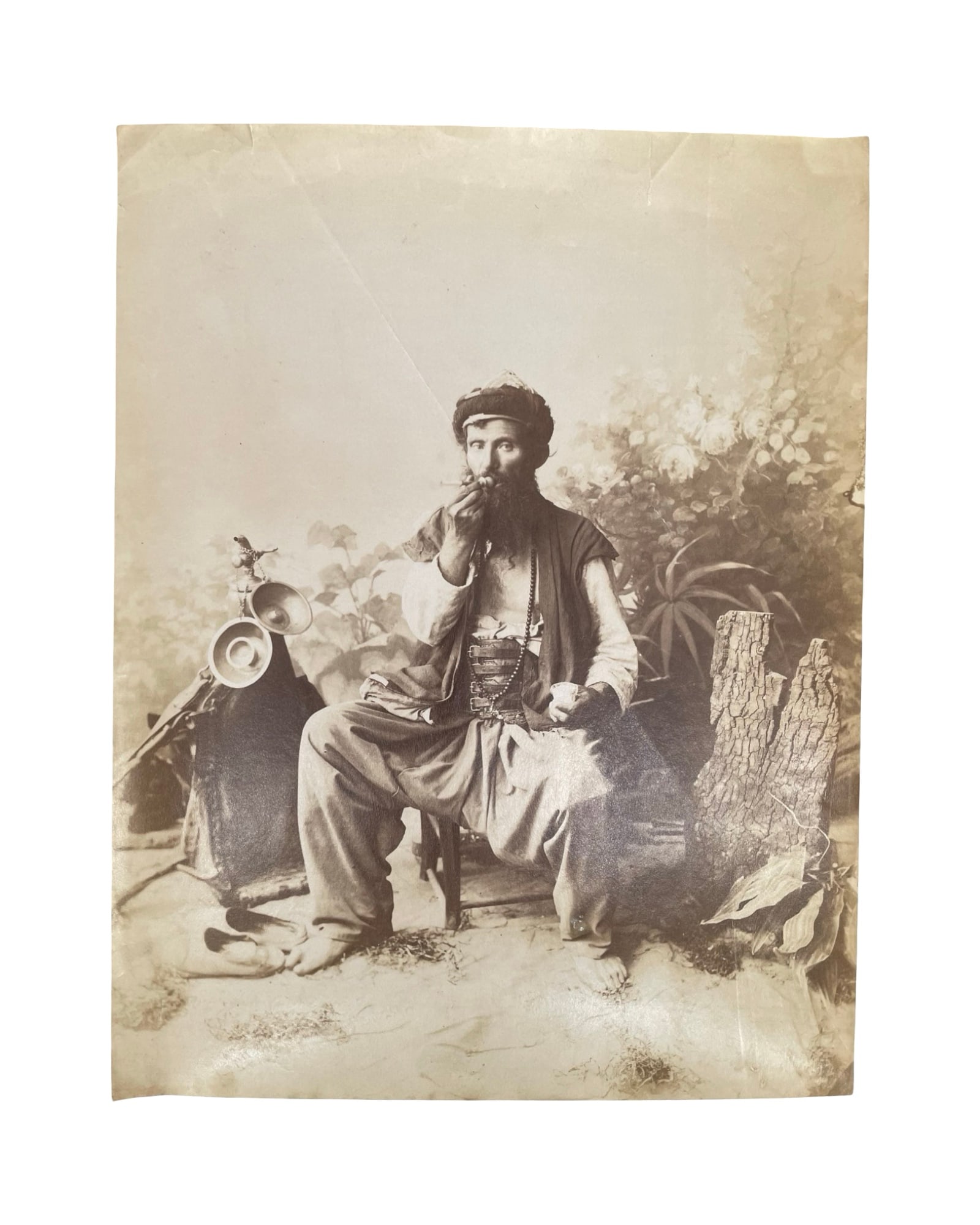 Pascal Sébah (1823–1886): Large 26x20 cm Antique c.1870s Albumin Print of a Wandering Sufi (1 of 6)