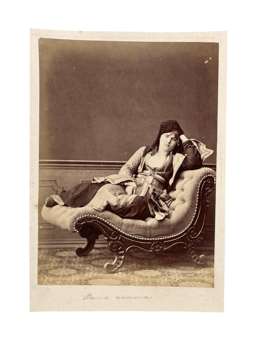 Pascal Sébah (1823–1886): Antique c.1870s Albumin Print — "Dama Armena" (Armenian Lady, (1 of 5)