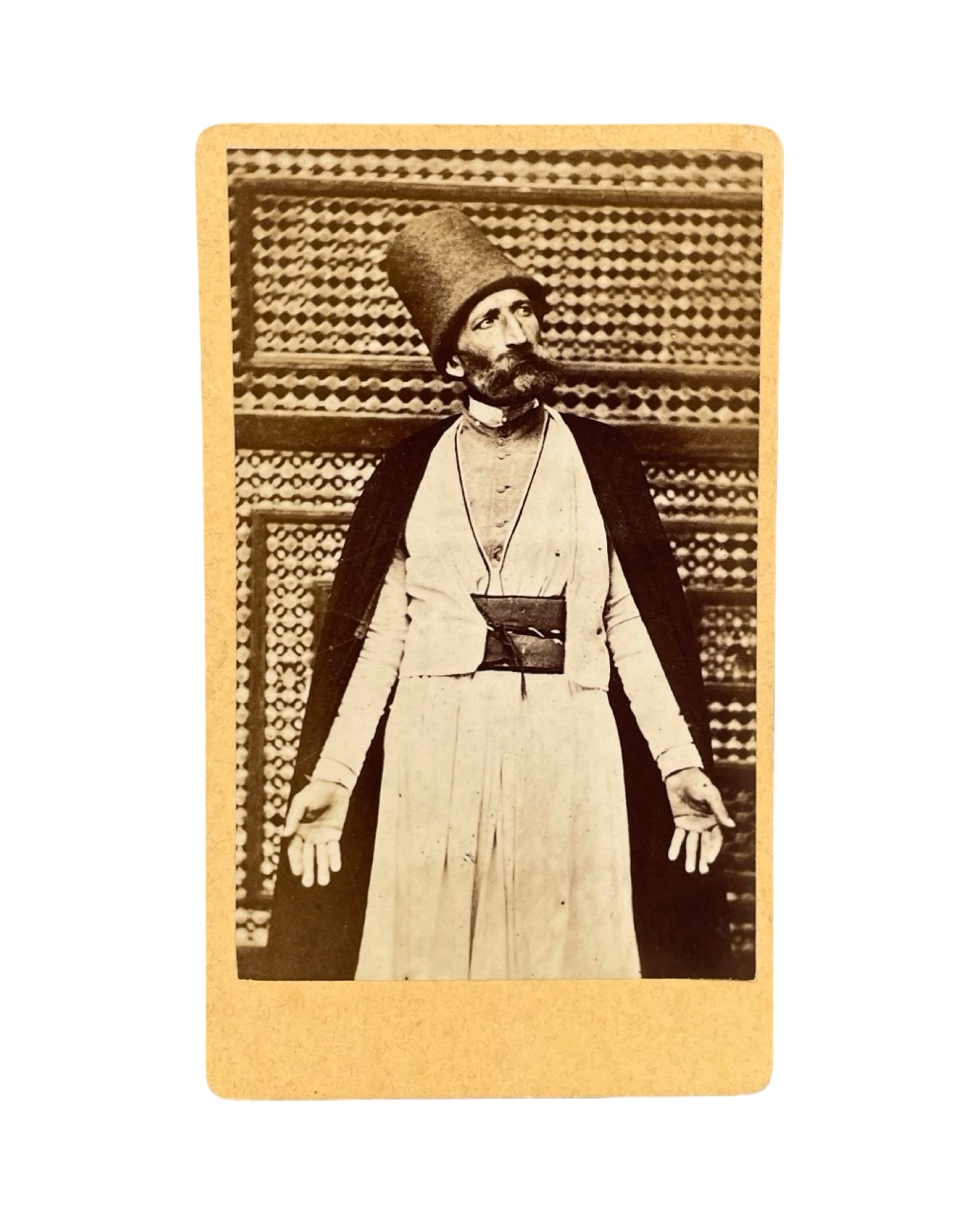 Antique c.1870s Ottoman Mevlevi Whirling Dervish Carte de Visite (CDV) Photograph (1 of 3)