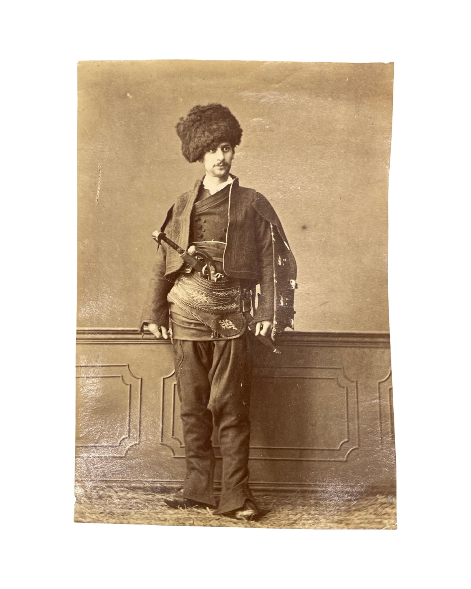 Pascal Sébah (1823–1886): Rare 1873 Albumin Photograph of a Bulgarian Highlander in Costume (1 of 3)