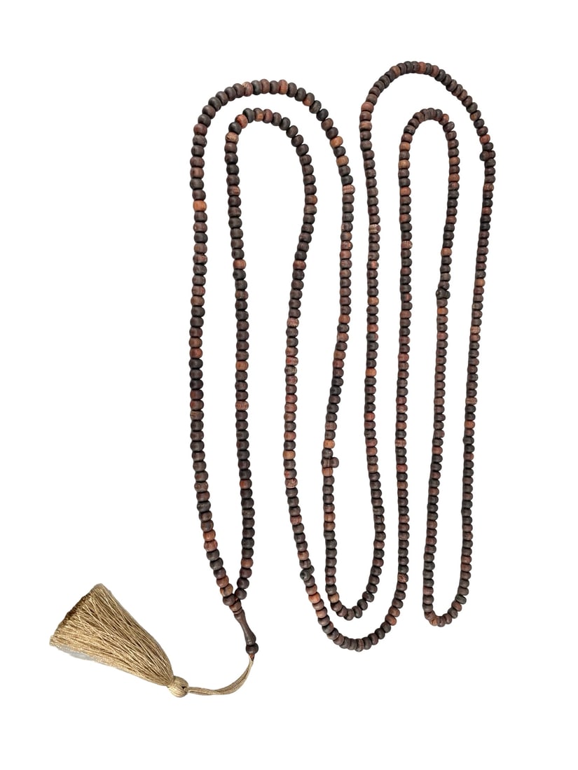 Antique Sufi Dervish 135cm Grained Wood Tasbih – 500+ Bead Dhikr Strand (1 of 6)