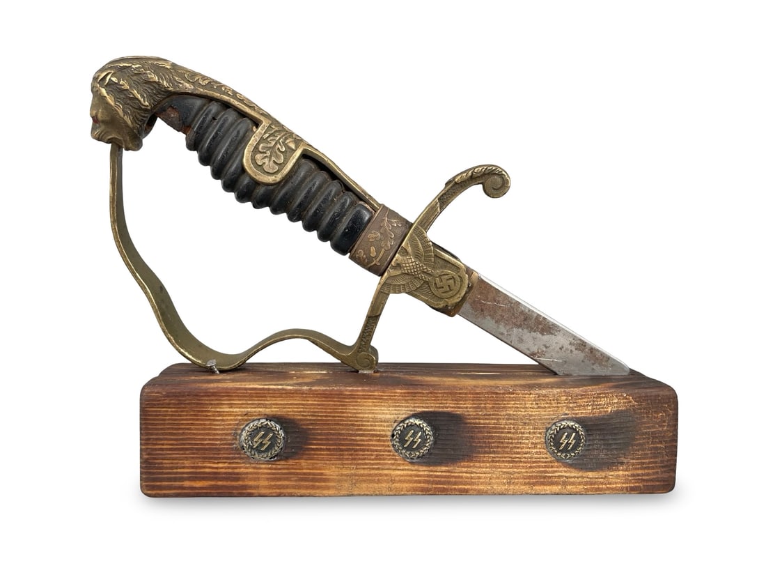 WWII German Third Reich Lion Head Dress Sword Hilt Full-Size Decorative Desk Display Trophy (1 of 10)