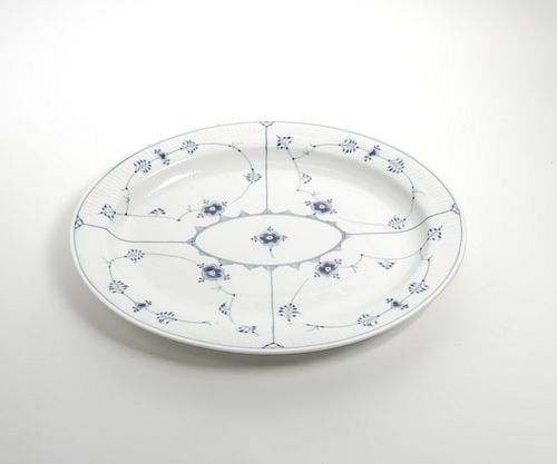 1 / 100 Blue Royal Copenhagen Blue Fluted Oval Serving Platter, 14.25" (1 of 14)