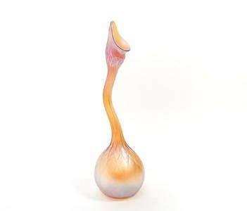 Ultra Rare Rose Water Sprinkler Bulbous Vase, Tiffany Studios, L. C. Tiffany, Favrile Glass, 1901,