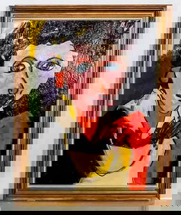 Peter Robert Keil Painting Framed 1963 Oil on Canvas: Peter Keil Painting Framed 1963 Oil on Canvas. 36 in. height x 28 in. width framed. One of Germany’s best contemporary painters, Peter Robert Keil's dynamic shapes and impressive choice of colors