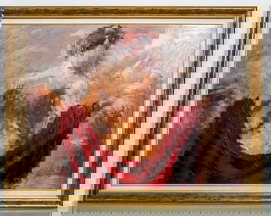 Henry Asencio "Unveiling" Framed 30" in x 40" in.: Henry Asencio "Unveiling" Framed 125 of 195. Henry Asencio is an American painter who works largely in the medium of oil on canvas in the abstract expressionism style. He is known for his paintings