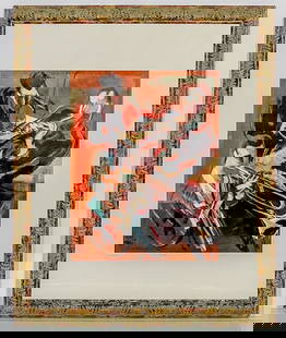 Contemporary Abstract "Jazz Rire" Professionally Framed: Contemporary Abstract "Jazz Rire" Numbered 108/280 Professionally Framed "C.C."