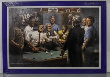 Andy Thomas "Callin' the Blue" 2010 with COA: Andy Thomas "Callin' the Blue" 2010 with COA from Somerset Fin Ar. SN 1195 of 2010. Self taught artist and painter of the US Presidents, maritime, americana, history, Andy Thomas is known for his