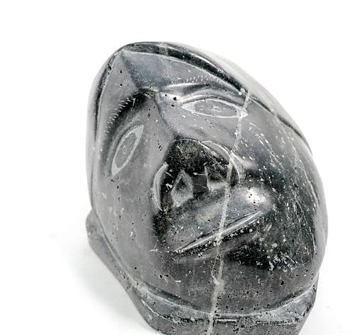 Soapstone Inuit Human Face Sculpture Carving (1 of 10)