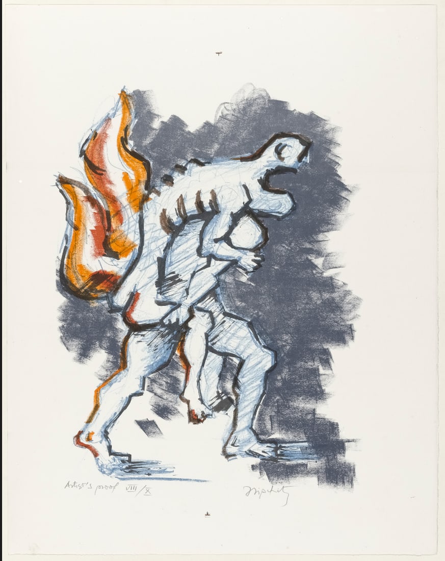 Jacques Lipchitz, Untitled (from the Flights Portfolio), 1971, International Rescue Committee New (1 of 8)