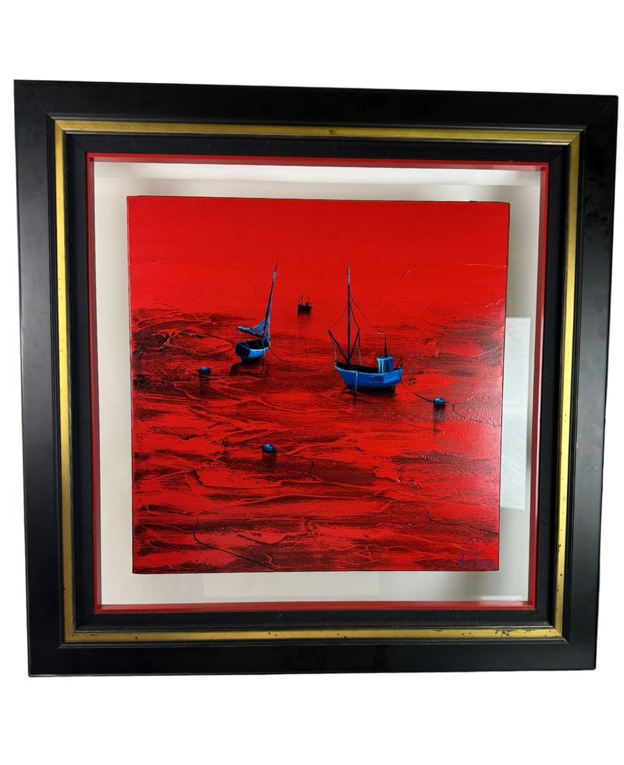 Denis Lebecq Original French Oil on Linen “Grands Peres" with COA (1 of 15)