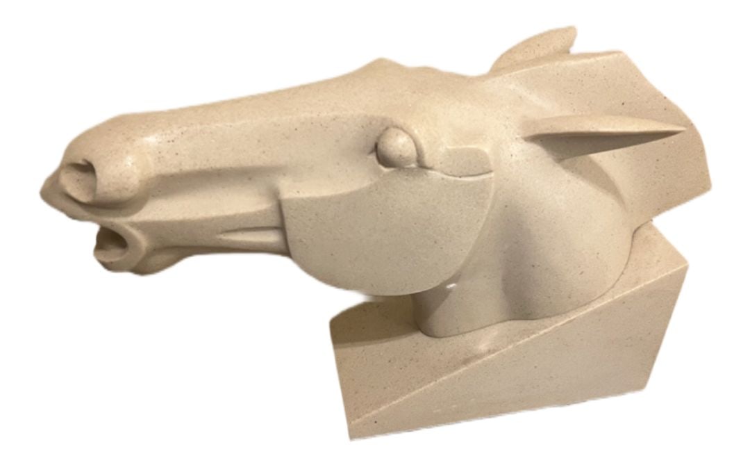 Original Masatoyo Kishi KUKI Cast Stone Wellington Horse Sculpture No. 14 of 100 (Dec. 1982) with (1 of 7)