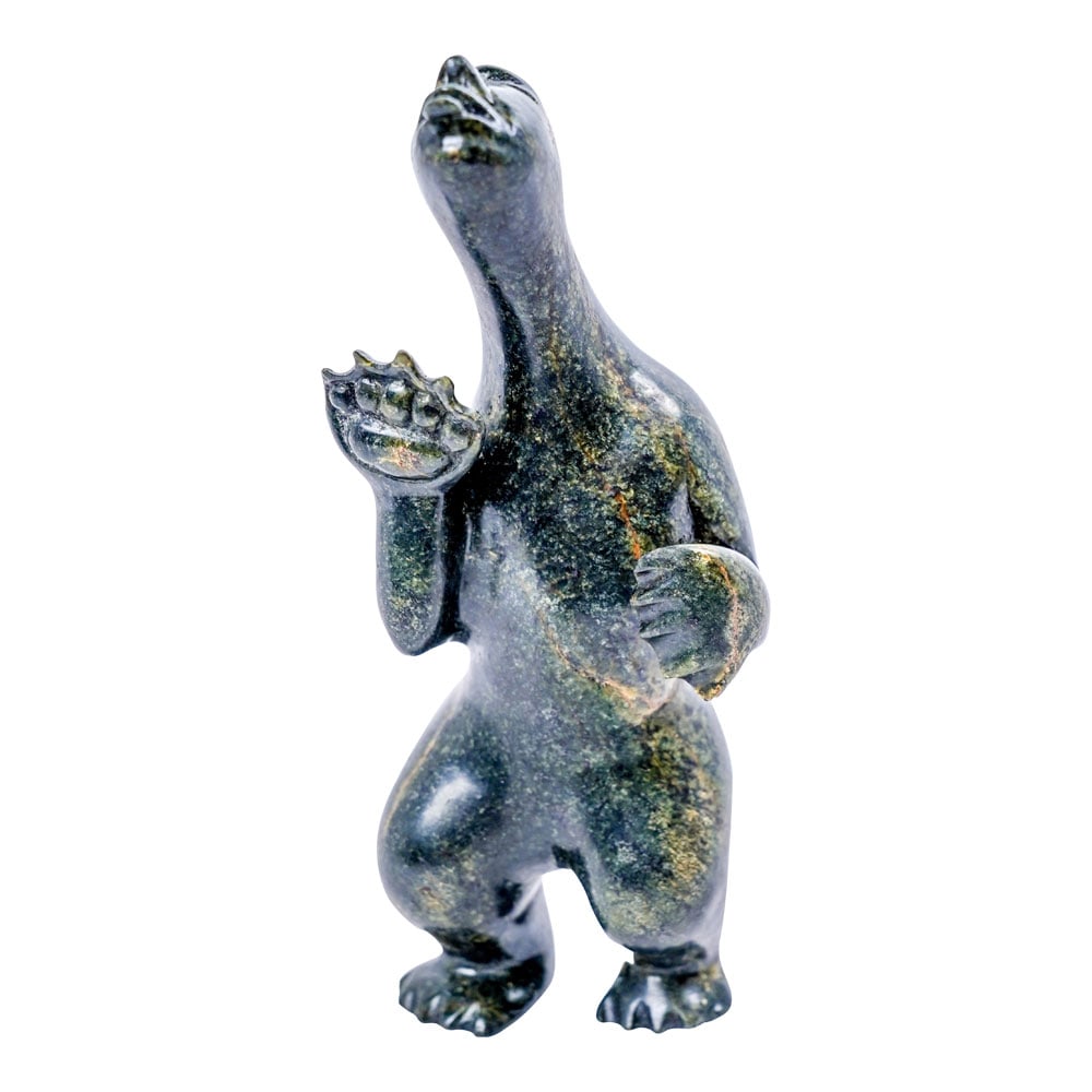 Vintage Soapstone Standing Bear Unique Inuit One-of-a-Kind Carvings rom Canada's Nunavut Territory (1 of 9)