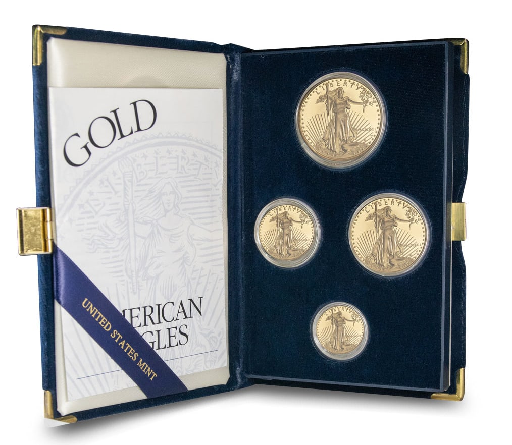 1991 4-Coin Proof American Gold Eagle Set (Box + CoA) (1 of 4)