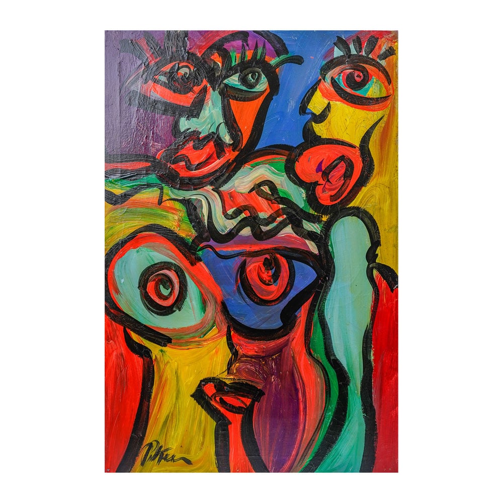 Peter Robert Keil "Faces of Palm Beach" Acrylic on Canvas (1 of 8)