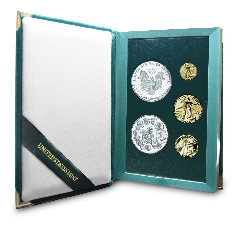 1993-P Proof American Gold and Silver Eagle 5-Coin Set (Box + CoA). (1 of 6)