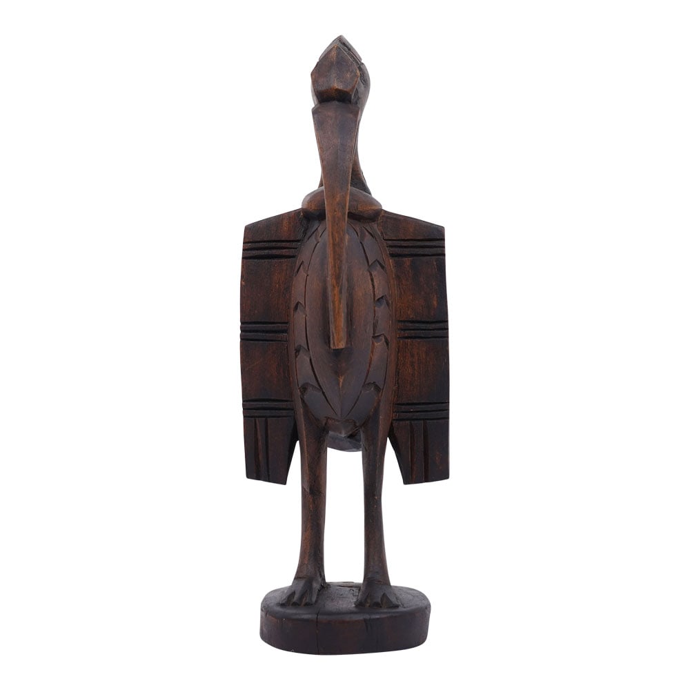 Vintage African Senufo Carved Wood Figure of a Small Hornbill Bird Sculpture Small 8 in. (1 of 5)