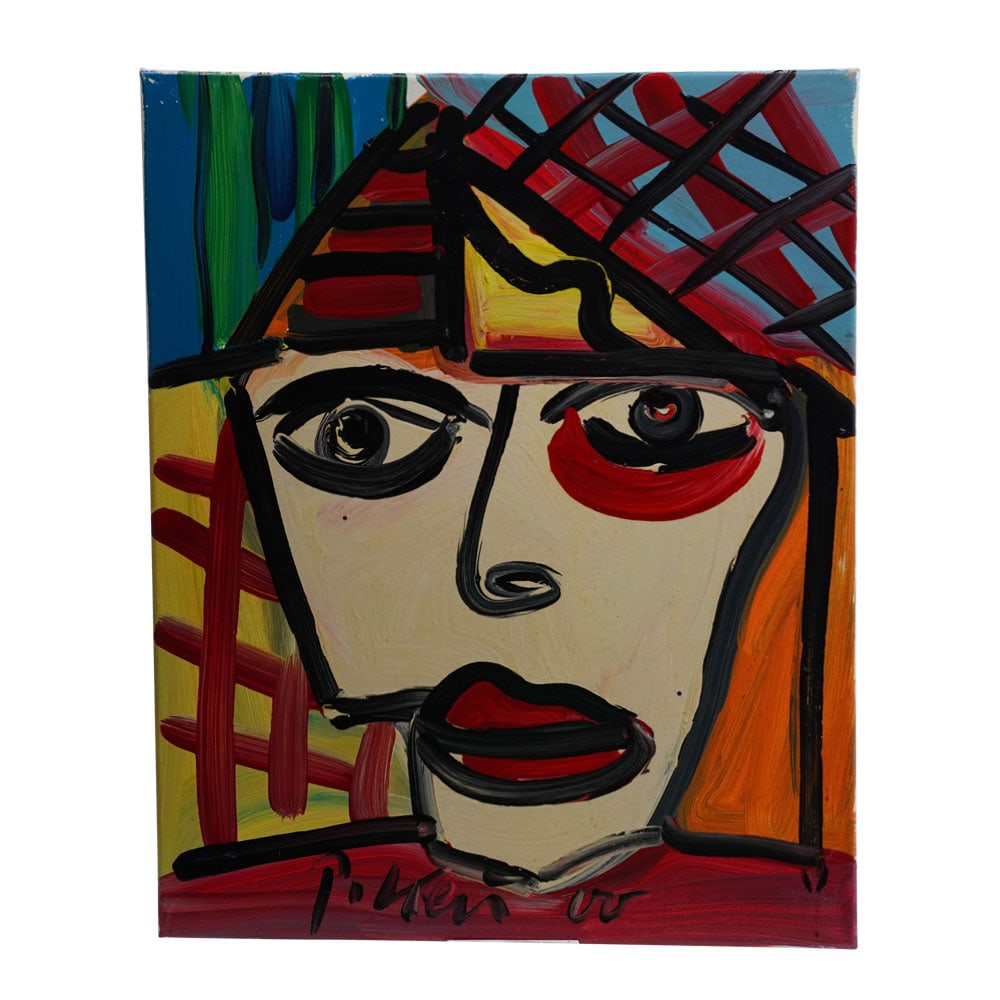 Peter Robert Keil "Red Eye" Acrylic on Canvas: Peter Robert Keil Painting Framed "Red Eye" Acrylic on Canvas. Dimensions: 16 in. x 20 in. (Unframed). One of Germany’s best contemporary painters, Peter Robert Keil's dynamic shapes and impressive 