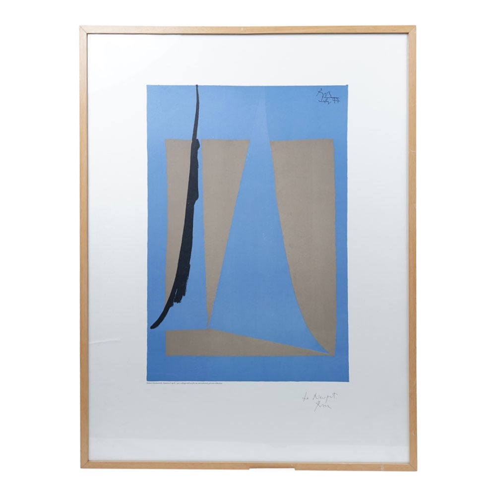 Robert Motherwell Framed and Signed America Cup II (With Border), 1979 (1 of 5)