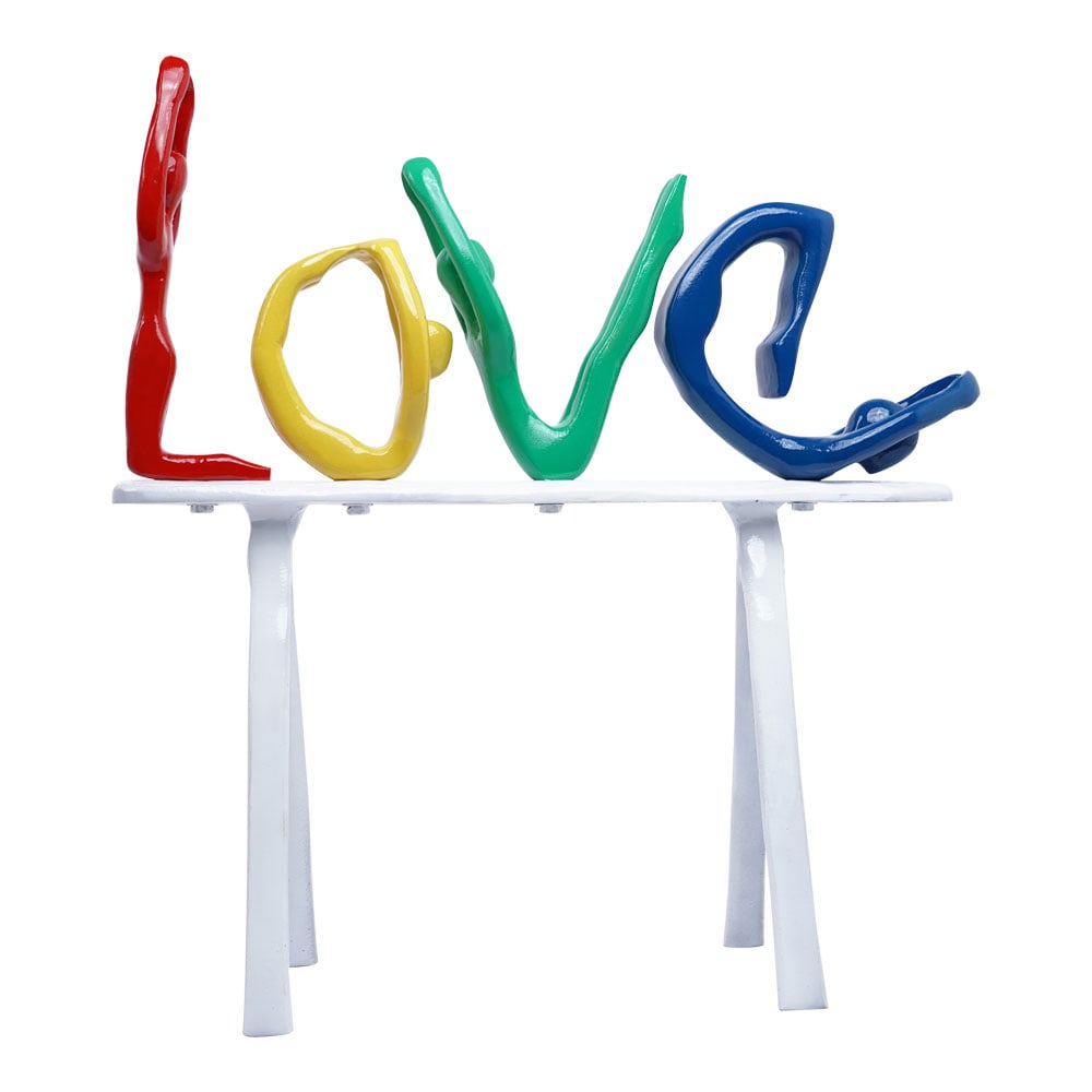 LOVE Pop ART Figure Abstract MCM Painted Metal Sculpture (1 of 5)