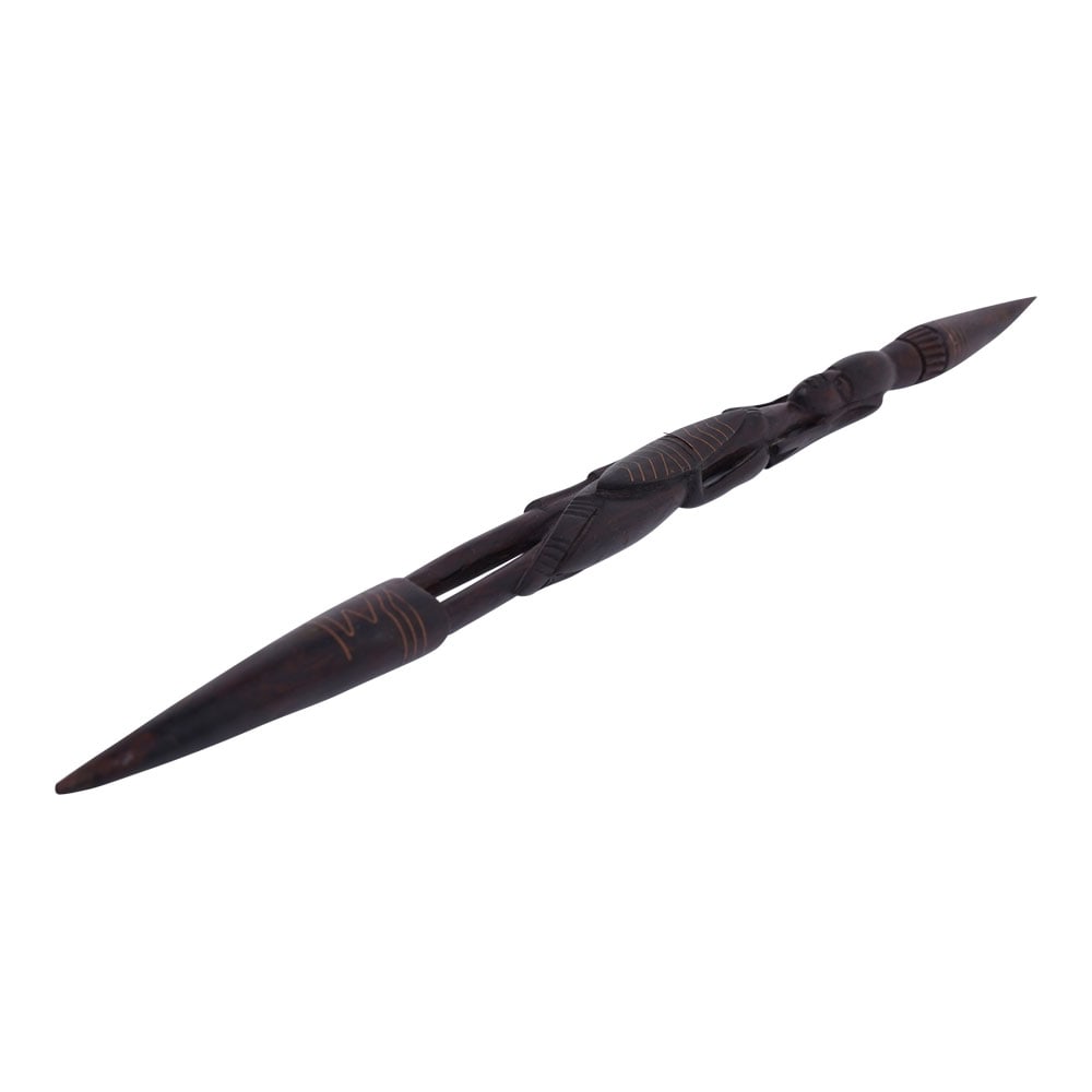 Handcarved Wooden African Tribal Spear (1 of 5)