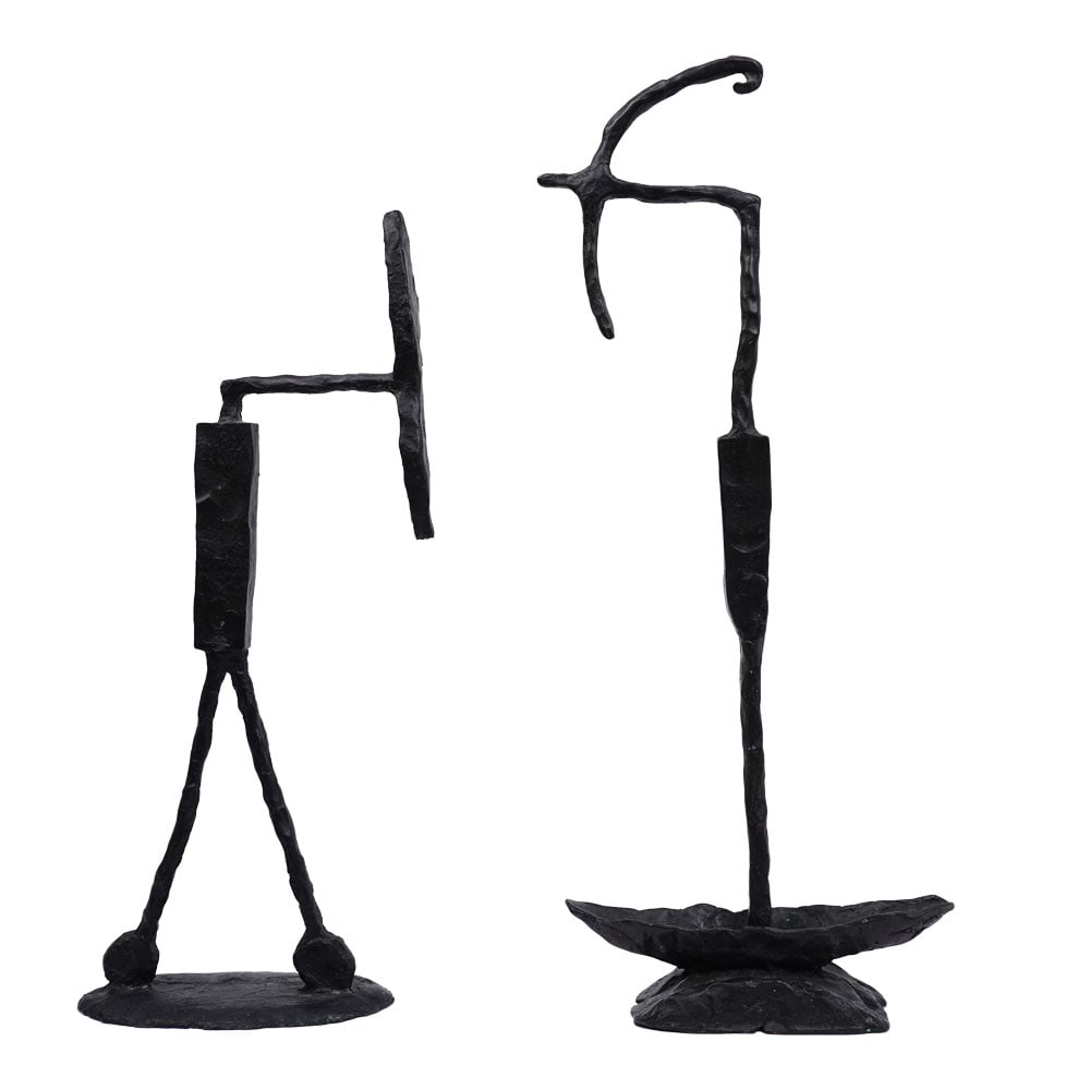 Pair (2) African Handforged Abstract Sculptures (1 of 6)