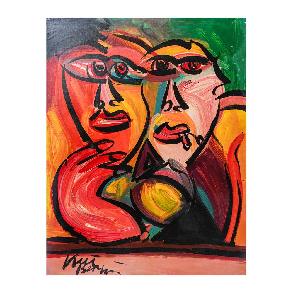 Original Peter Robert Keil "Faces of Spring Break Miami Beach" Acrylic on Stretched Canvas (Unframed (1 of 8)