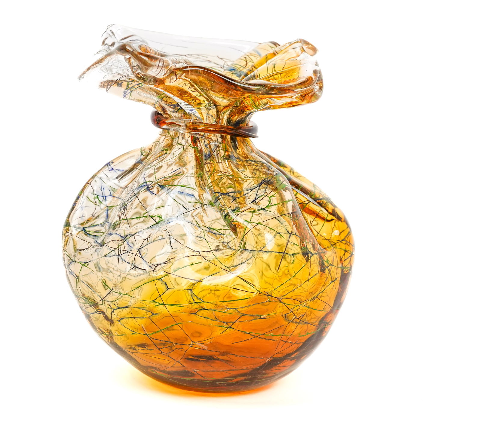 John Littleton & Kate Vogel Glass Bag Art Sculpture Signed and Dated 1980 (1 of 7)