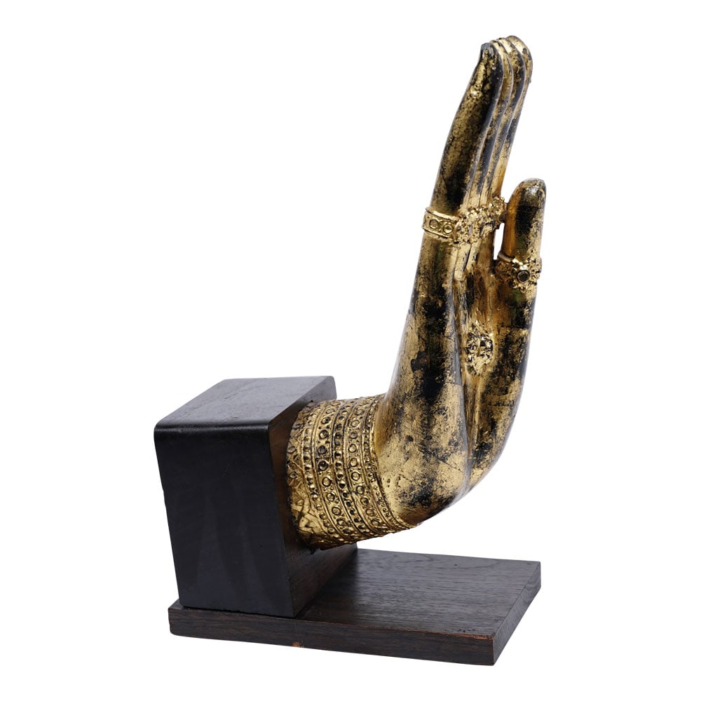 Vintage Antique Gilt Bronze Indian Buddha Hand Mounted on Custom Stand (1 of 8)