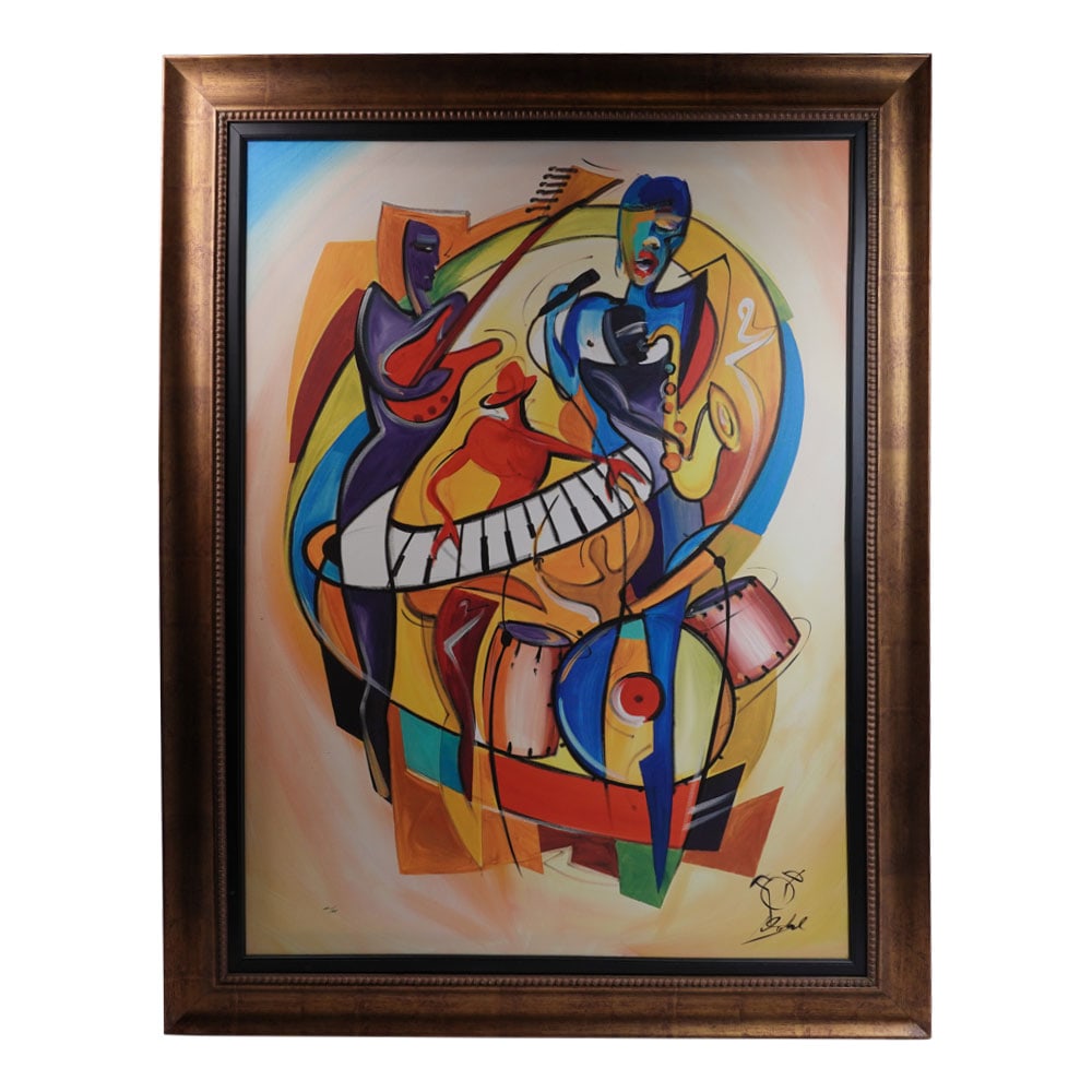 Alfred Gockel "Jagged Edge" Original Lithograph Framed (1 of 4)