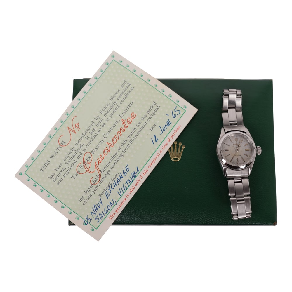 Rolex Watch 1965 Ladies Rolex Oysterdate Precision 24mm Manual 6410 Steel Watch with Box (1 of 5)