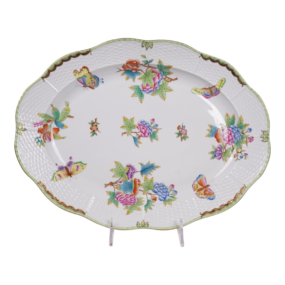 Herend Queen Victoria Large Serving Tray 102, VBO 7 (1 of 4)