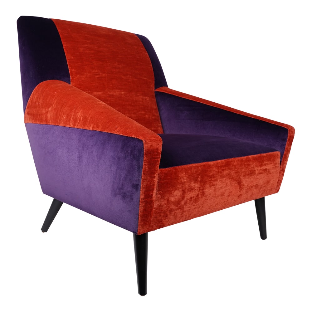 GIO Purple and Orange Armchair Ralph Pucci for Patrick Naggar: Ralph Pucci International New York for Patrick Naggar. Ralph Pucci International is a luxury furniture, lighting, and art gallery that works with artists to create unique, hand-crafted pieces. Dimensi
