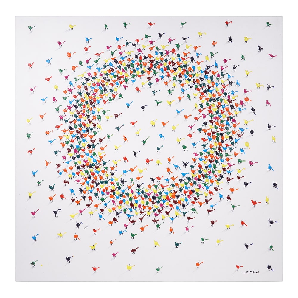 People of the World 3D Mixed Media Acrylic on Canvas (1 of 11)