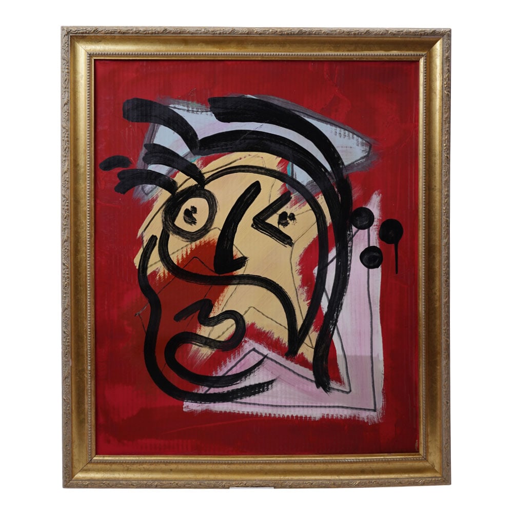 Peter Robert Keil Acrylic on Board, Unframed 24 in. x 18 in.: Peter Robert Keil, German Artist, Acrylic on Board, Unframed 24 in. x 18 in. One of Germany?s best contemporary painters, Peter Robert Keil's dynamic shapes and impressive choice of colors are particu