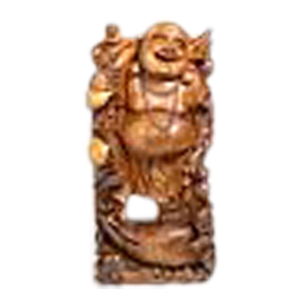 Vintage Teak Hand-Carved Wooden Buddha Statue, 4 Feet Tall Happy Buddha Sculpture (1 of 7)